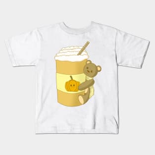 Pumpkin Spice Bear Kids T-Shirt